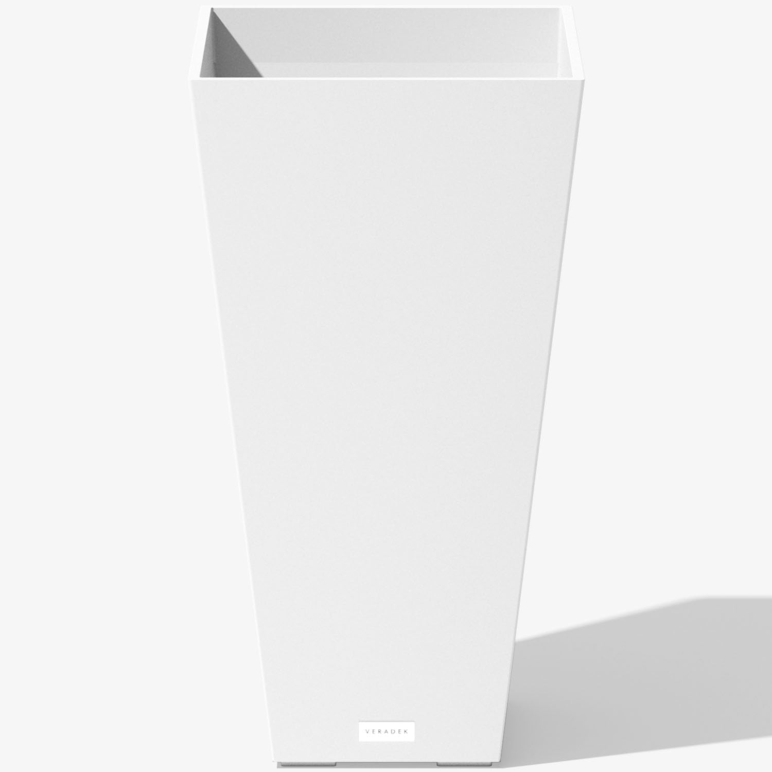 Veradek Pure Series Taper Planter - Tall Tapered Outdoor Planter with Shelf