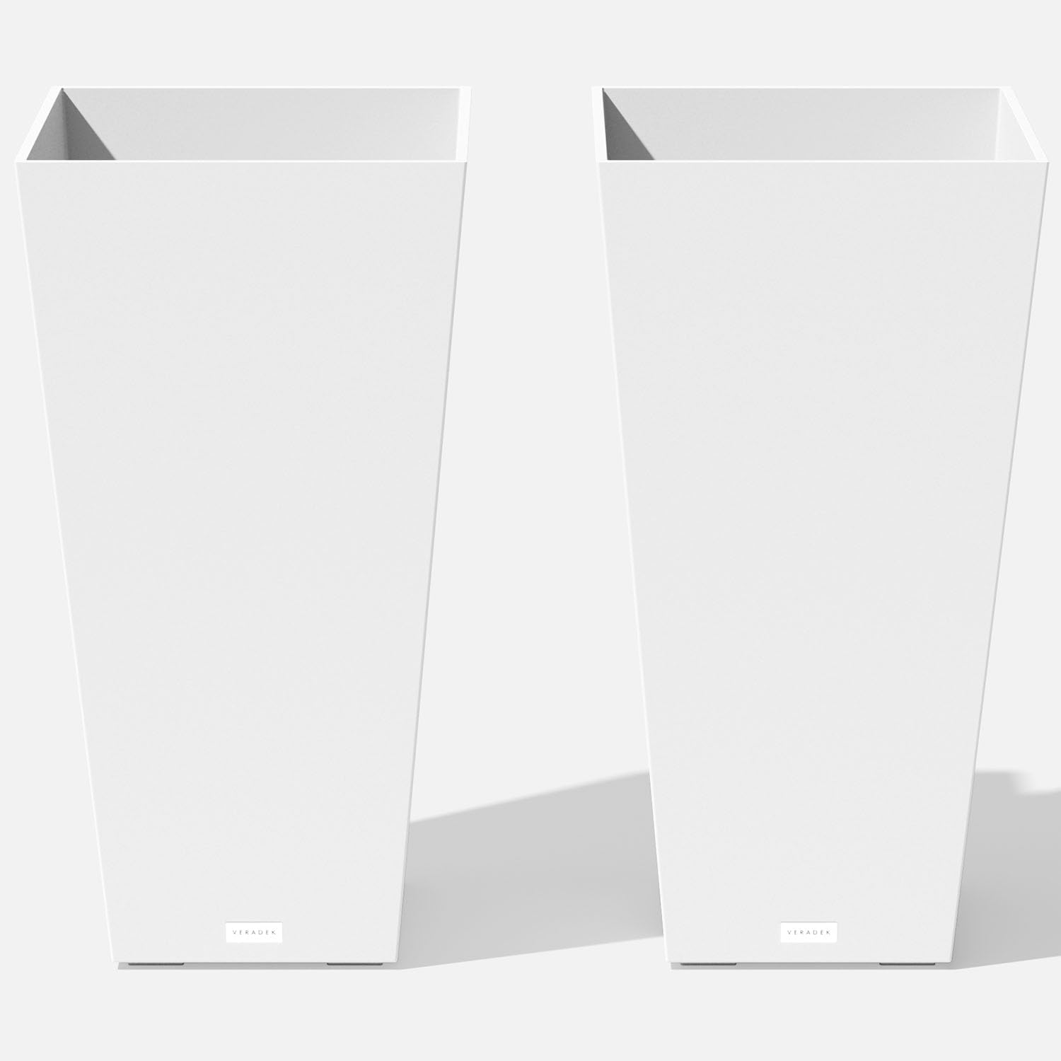 Veradek Pure Series Taper Planter - Tall Tapered Outdoor Planter with Shelf