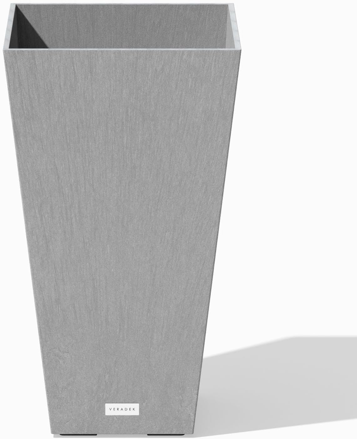 Veradek Pure Series Taper Planter - Tall Tapered Outdoor Planter with Shelf