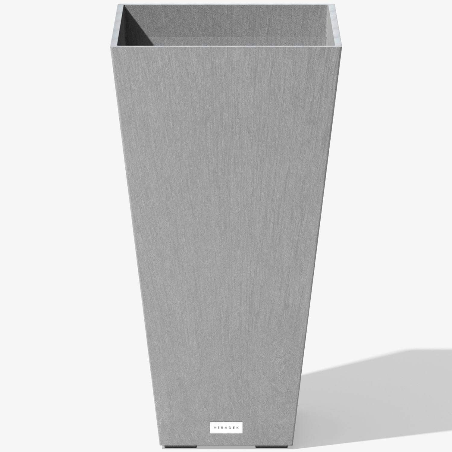 Veradek Pure Series Taper Planter - Tall Tapered Outdoor Planter with Shelf