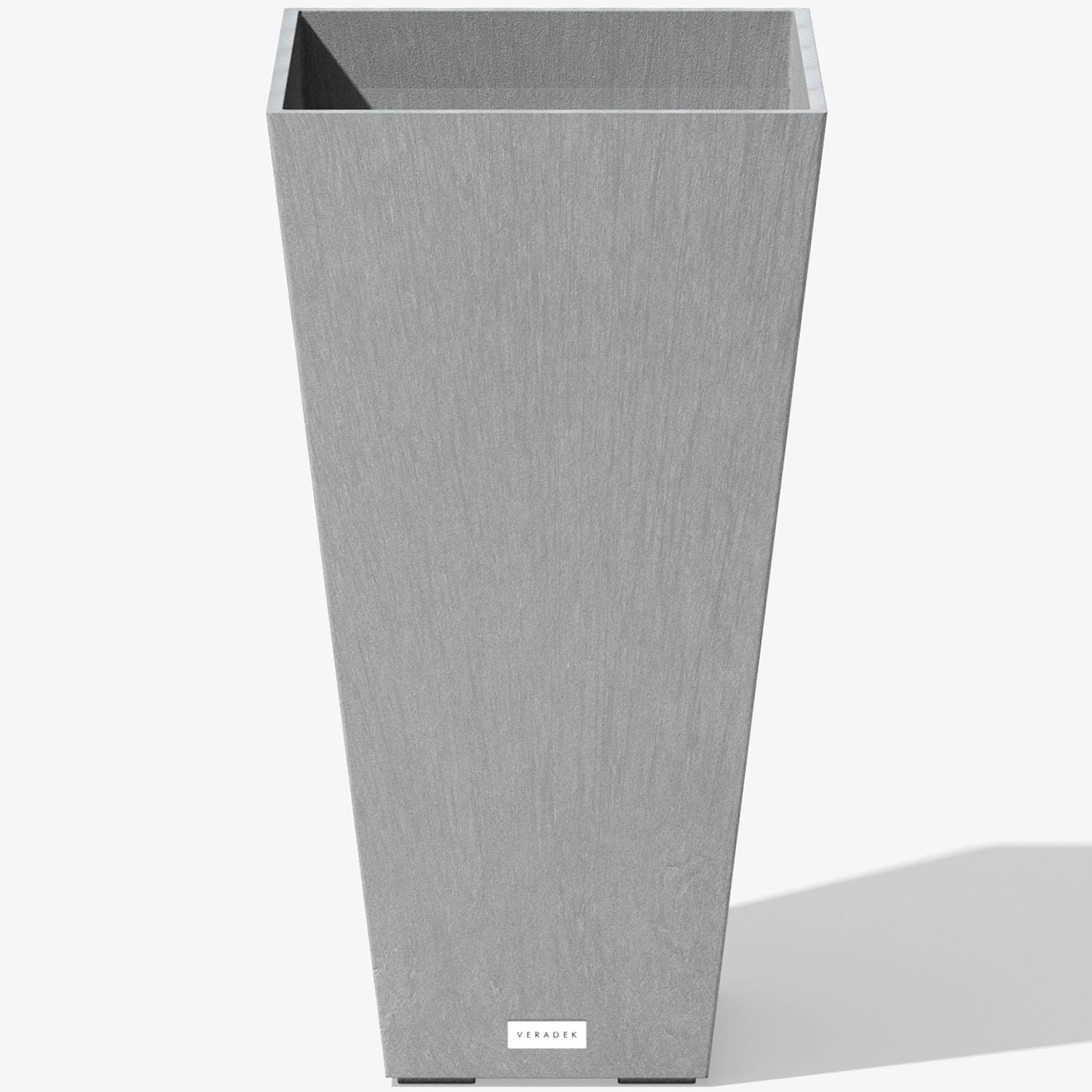Veradek Pure Series Taper Planter - Tall Tapered Outdoor Planter with Shelf